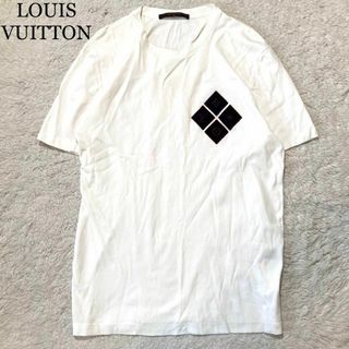 LOUIS VUITTON - 【極美品】 ルイヴィトン Tシャツ アイボリー コットン ロゴ ワッペン M