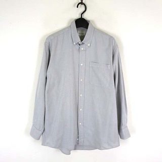 バーバリー(BURBERRY)のバーバリー BURBERRY シャツ ワイシャツ ボタンダウン 長袖 M グレー(シャツ)