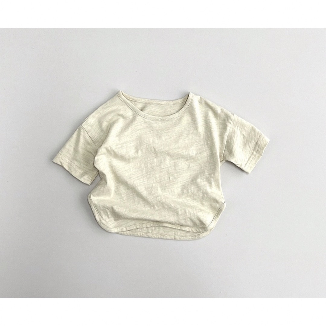 新品　パステルカラーラウンド無地半袖Tシャツ　女の子　男の子　春夏秋 キッズ/ベビー/マタニティのキッズ服男の子用(90cm~)(Tシャツ/カットソー)の商品写真