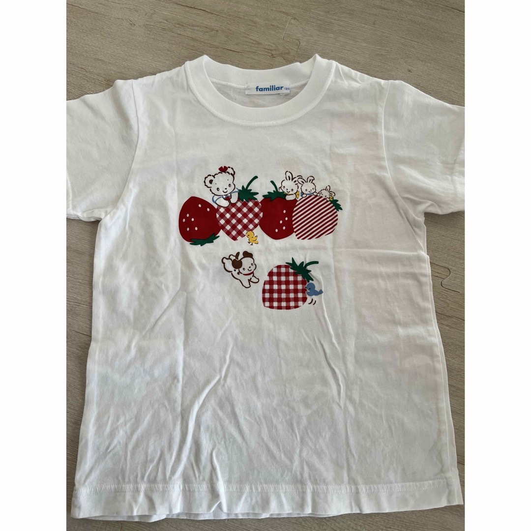 familiar(ファミリア)のファミリア　おはなしTシャツ　２枚　120 キッズ/ベビー/マタニティのキッズ服女の子用(90cm~)(Tシャツ/カットソー)の商品写真