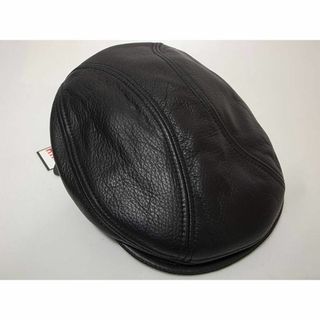 ニューヨークハット(NEW YORK HAT)のUSA製ニューヨークハットLamba 1900レザー本革製ハンチング黒S/M新品(ハンチング/ベレー帽)