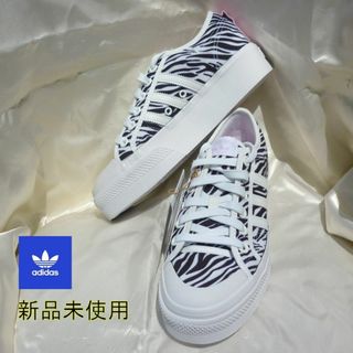 アディダス(adidas)の新品24.5cm アディダス NIZZA PLATFORM ゼブラ柄スニーカー(スニーカー)