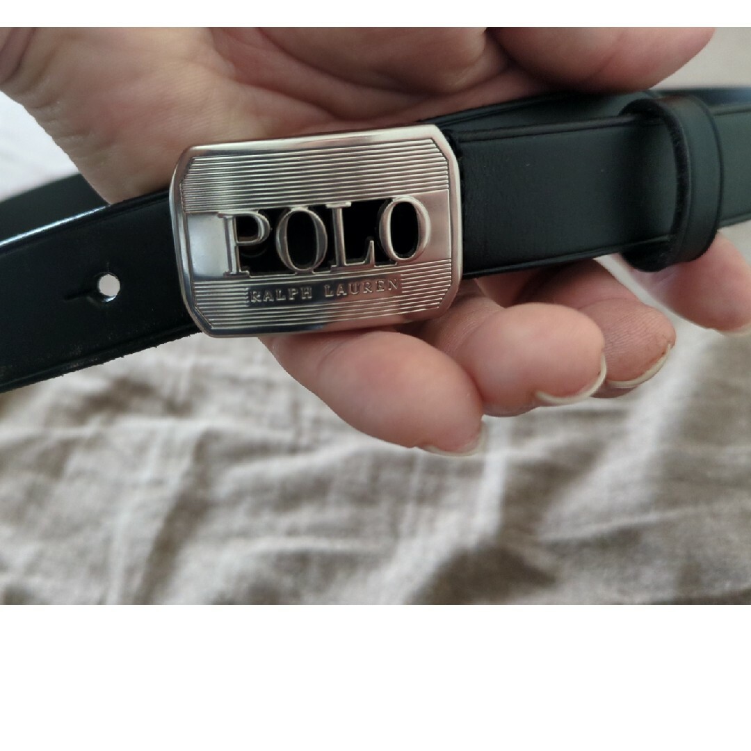 POLO RALPH LAUREN(ポロラルフローレン)のラルフローレン　黒の細めベルト メンズのファッション小物(ベルト)の商品写真