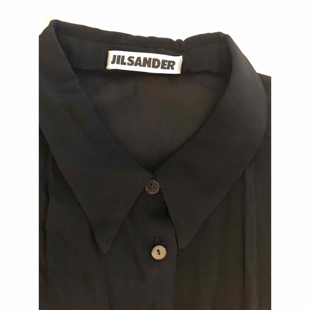 Jil Sander(ジルサンダー)のジルサンダー　七分袖　シャツワンピース　ロング　ドレス レディースのワンピース(ロングワンピース/マキシワンピース)の商品写真