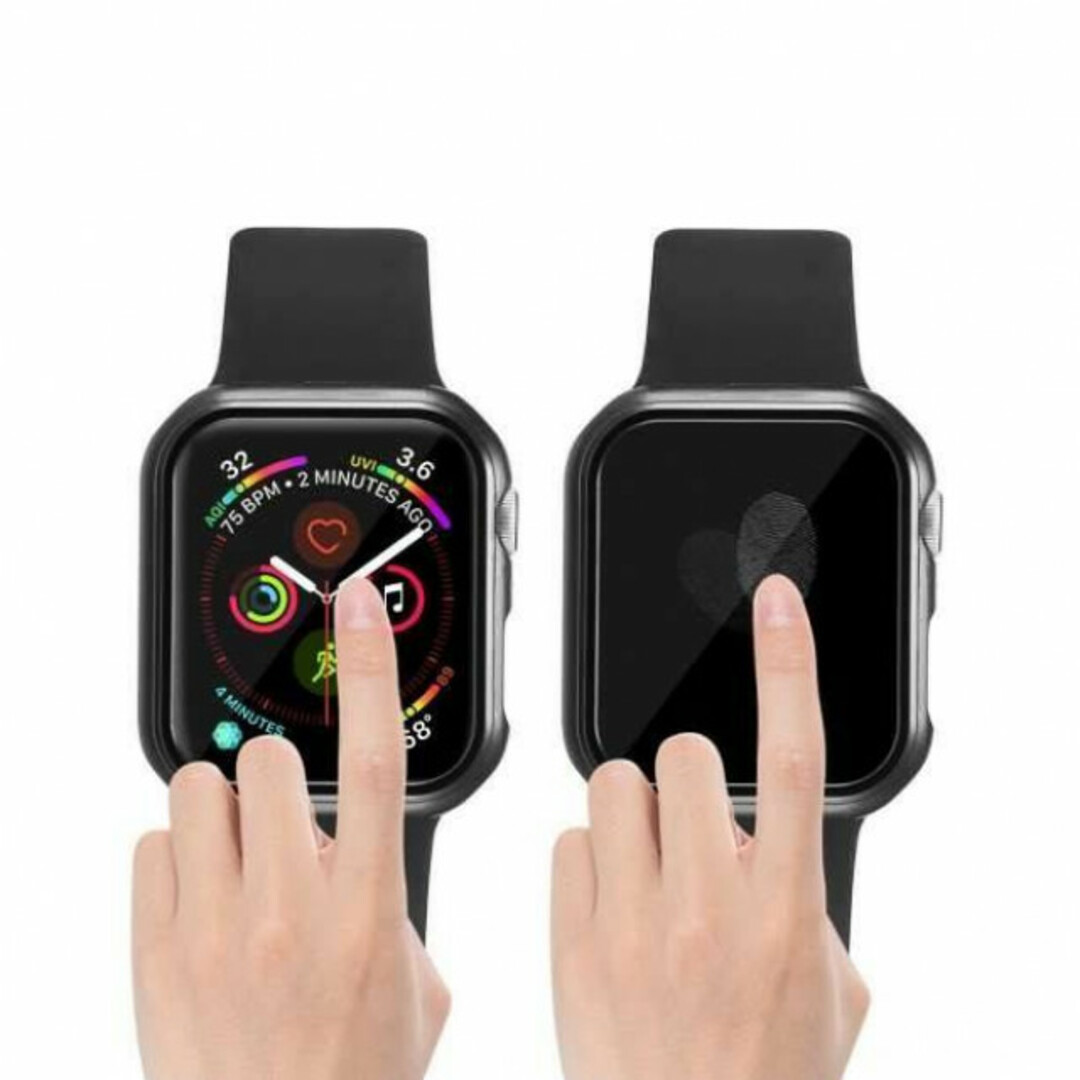 Apple Watch　保護カバー　40mm アップルウォッチ　ケース　ブラック スマホ/家電/カメラのスマホアクセサリー(モバイルケース/カバー)の商品写真