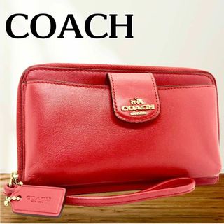 コーチ(COACH)のCOACH コーチ ホット レッド リストレット ウォレット　カードポケット11(財布)