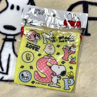 ピーナッツ(PEANUTS)の新品未使用【SNOOPY】巾着ポーチ チャーリー×スヌーピーしゃぼん玉 208(ポーチ)