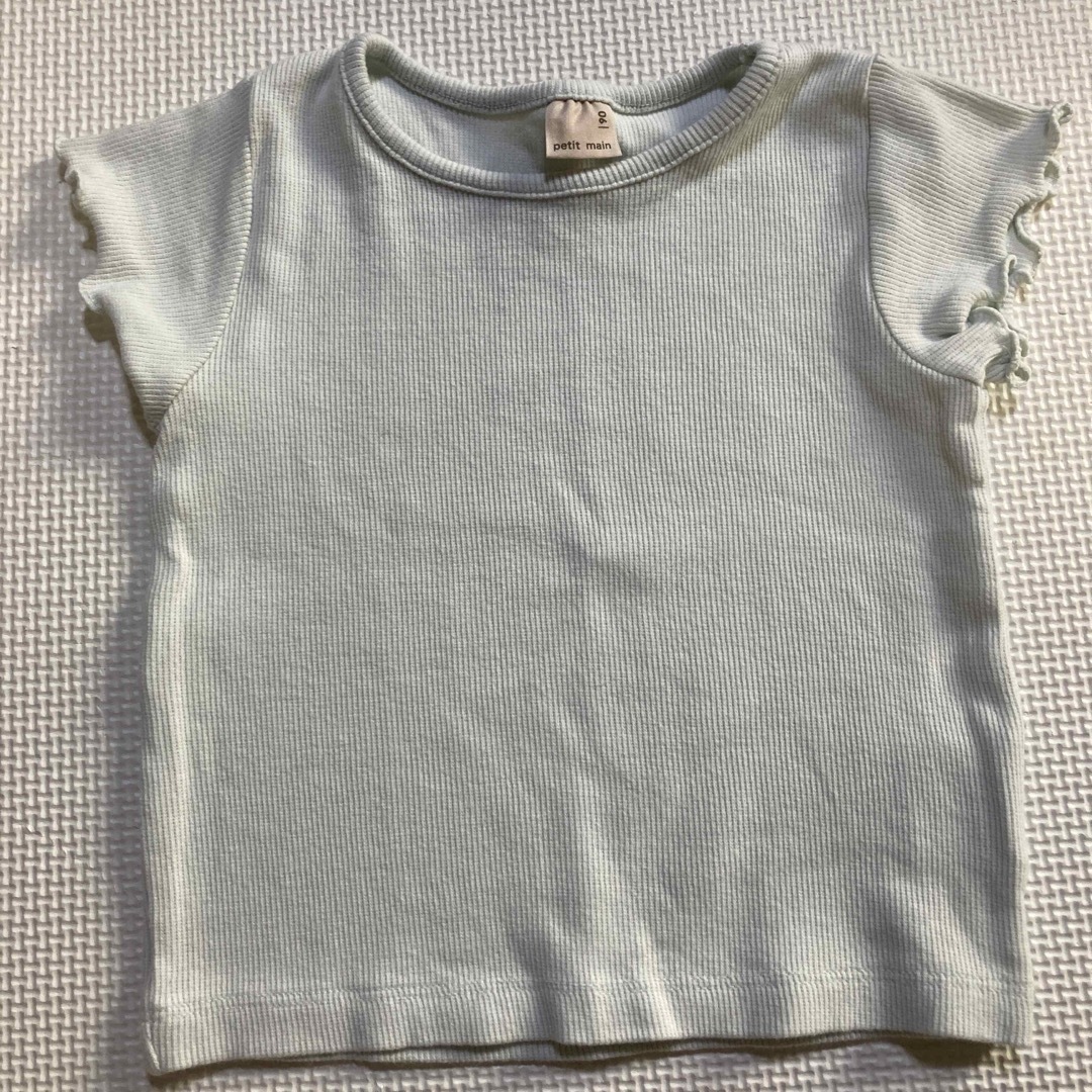 petit main(プティマイン)のpetit main ドットワンピース Tシャツ セット 90cm キッズ/ベビー/マタニティのキッズ服女の子用(90cm~)(ワンピース)の商品写真