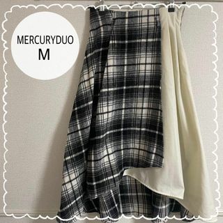 マーキュリーデュオ(MERCURYDUO)のMERCURYDUO マーキュリーディオ チェック フレアスカート(ロングスカート)