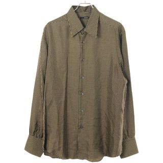 グッチ(Gucci)のGUCCI グッチ 総柄シルクシャツ 139760 ブラウン 43(シャツ)