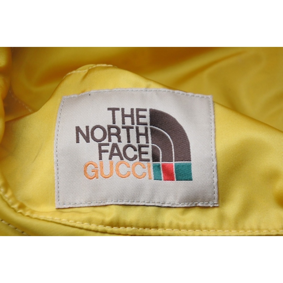 極美品 GUCCI×THE NORTH FACE グッチ 652942 ノースフェイス バケットハット 帽子 イエロー×ブラック タグ欠品 中古 62053 メンズの帽子(その他)の商品写真