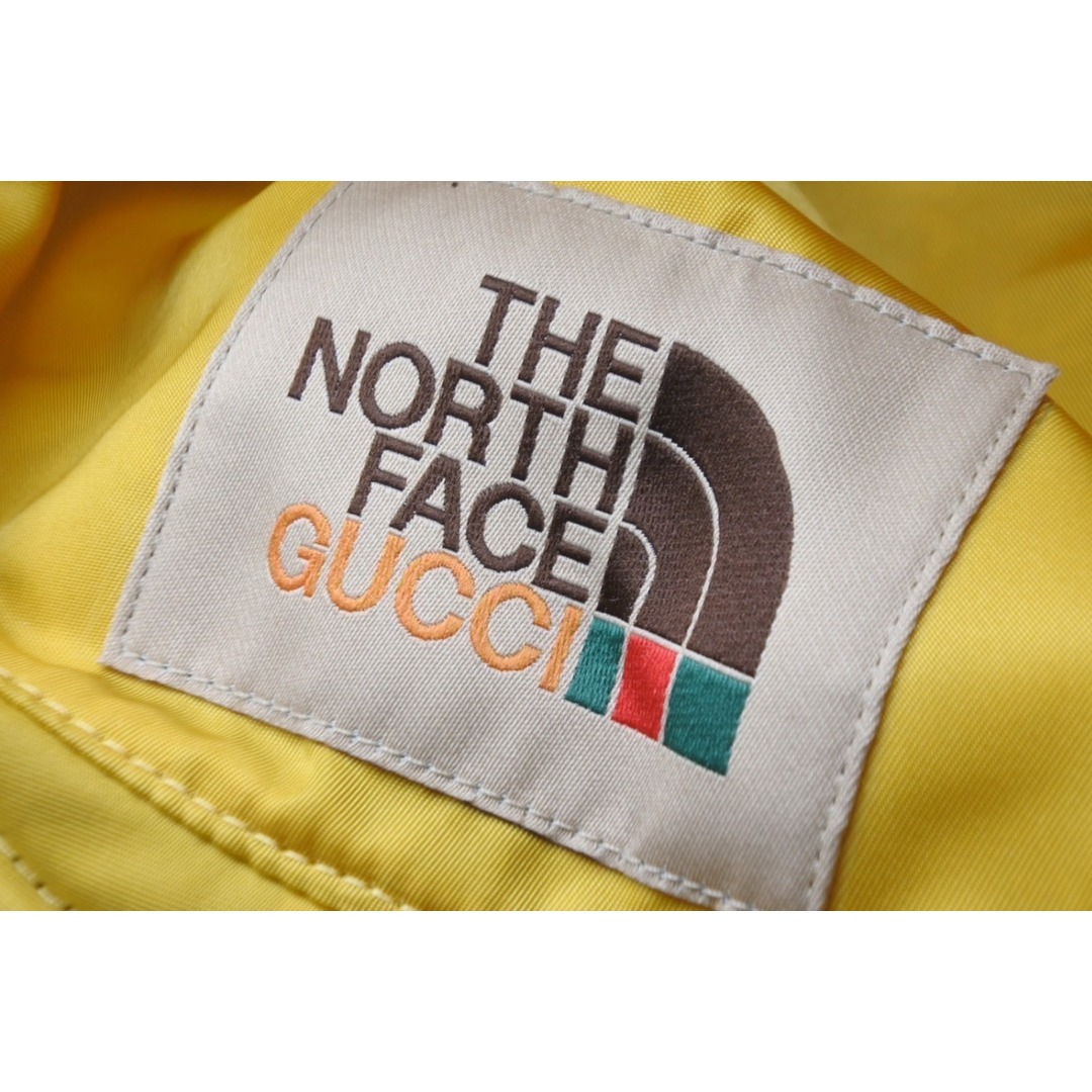 極美品 GUCCI×THE NORTH FACE グッチ 652942 ノースフェイス バケットハット 帽子 イエロー×ブラック タグ欠品 中古 62053 メンズの帽子(その他)の商品写真