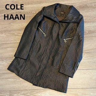 コールハーン(Cole Haan)のコールハーン　コレクション　光沢生地　キルティングコート　ダークブラウン　S(ブルゾン)