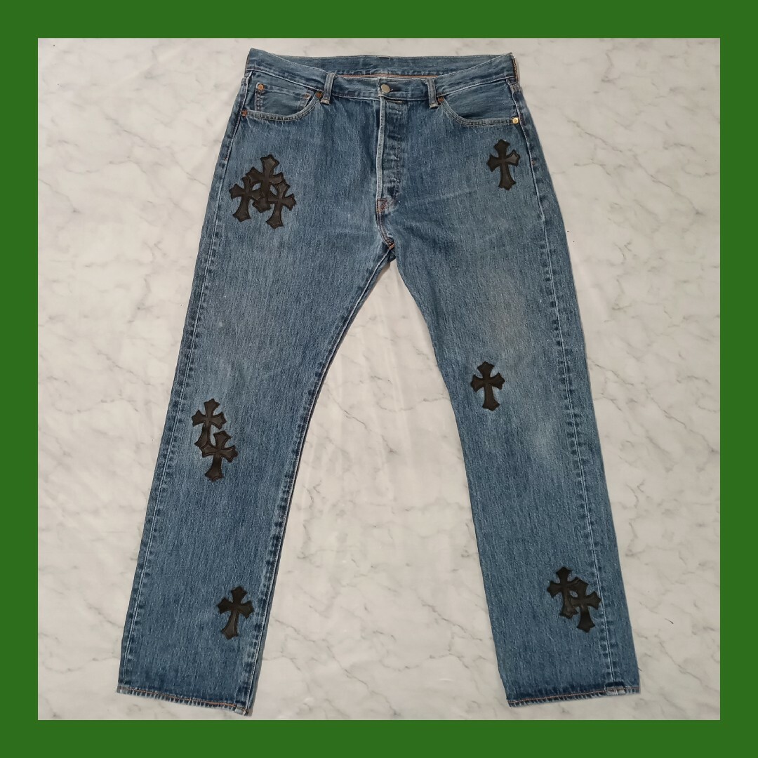 Chrome Hearts(クロムハーツ)のLevi's 501（W36 / 92cm）クロスパッチカスタム メンズのパンツ(デニム/ジーンズ)の商品写真