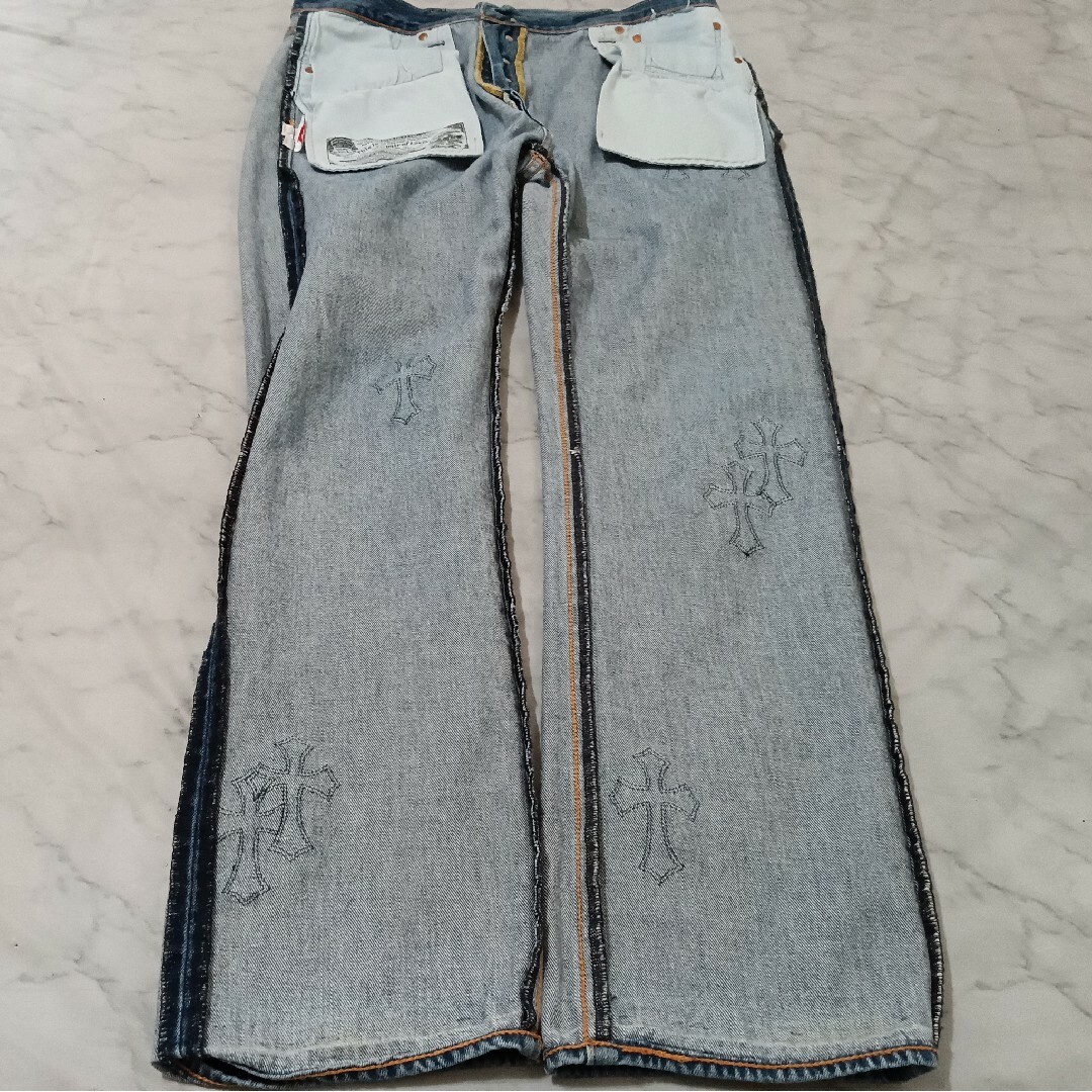 Chrome Hearts(クロムハーツ)のLevi's 501（W36 / 92cm）クロスパッチカスタム メンズのパンツ(デニム/ジーンズ)の商品写真