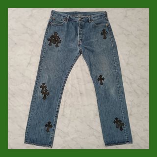 クロムハーツ(Chrome Hearts)のLevi's 501（W36 / 92cm）クロスパッチカスタム(デニム/ジーンズ)