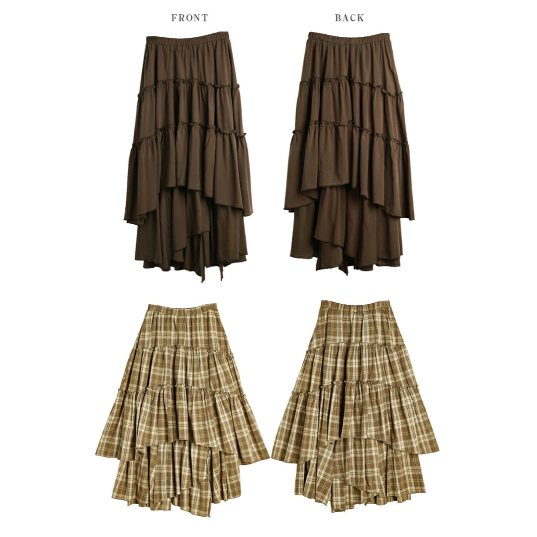 la-gemme ラジエム イレギュラーヘム ティアードスカート レディースのスカート(ロングスカート)の商品写真