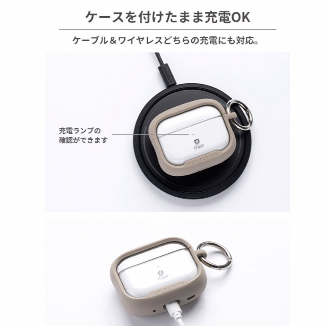 iPhone(アイフォーン)のAirPods(第3世代)専用 iFace (ペールブルー) スマホ/家電/カメラのスマホアクセサリー(ストラップ/イヤホンジャック)の商品写真