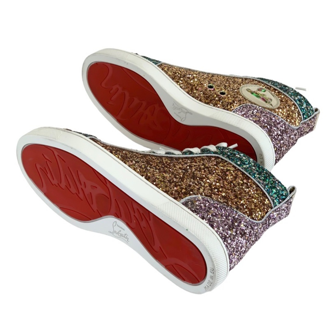 Christian Louboutin(クリスチャンルブタン)のクリスチャンルブタン Christian Louboutin スニーカー 靴 シューズ レザー グリッター マルチカラー ハイカットスニーカー レディースの靴/シューズ(スニーカー)の商品写真