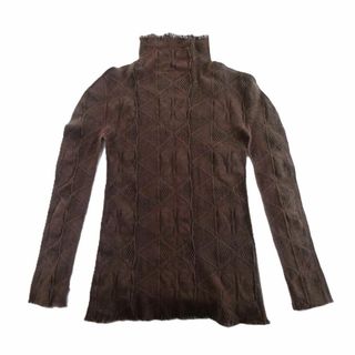 ISSEY MIYAKE - 良品 ISSEY MIYAKE ハイネック レース 長袖 ニット カットソー