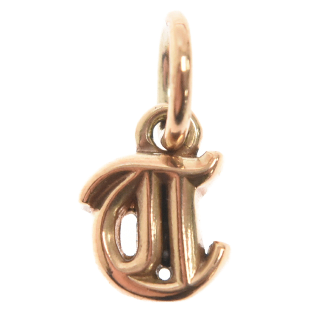 Chrome Hearts(クロムハーツ)のCHROME HEARTS クロムハーツ 22K ALPHABET CHARM/アルファベットチャーム Tイニシャルチャーム/ゴールドネックレストップ メンズのアクセサリー(ネックレス)の商品写真