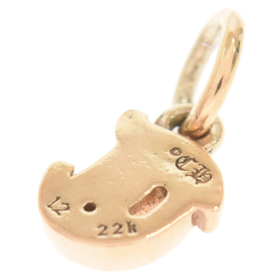 Chrome Hearts(クロムハーツ)のCHROME HEARTS クロムハーツ 22K ALPHABET CHARM/アルファベットチャーム Tイニシャルチャーム/ゴールドネックレストップ メンズのアクセサリー(ネックレス)の商品写真