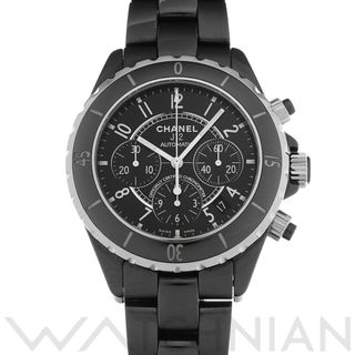 CHANEL - 中古 シャネル CHANEL H0940 ブラックラッカー メンズ 腕時計