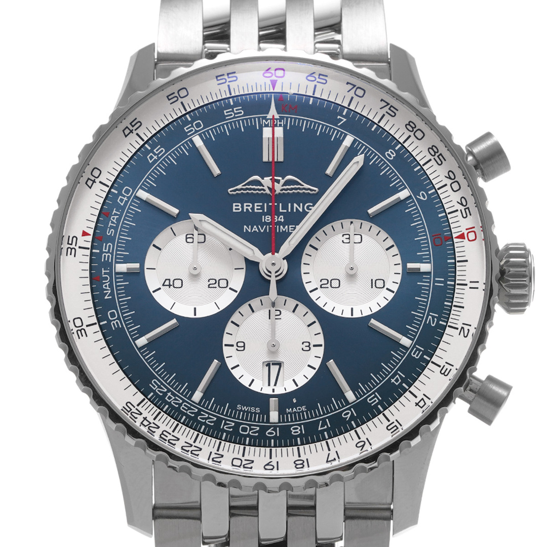 BREITLING(ブライトリング)の中古 ブライトリング BREITLING AB0137211C1A1 ブルー /シルバー メンズ 腕時計 メンズの時計(腕時計(アナログ))の商品写真