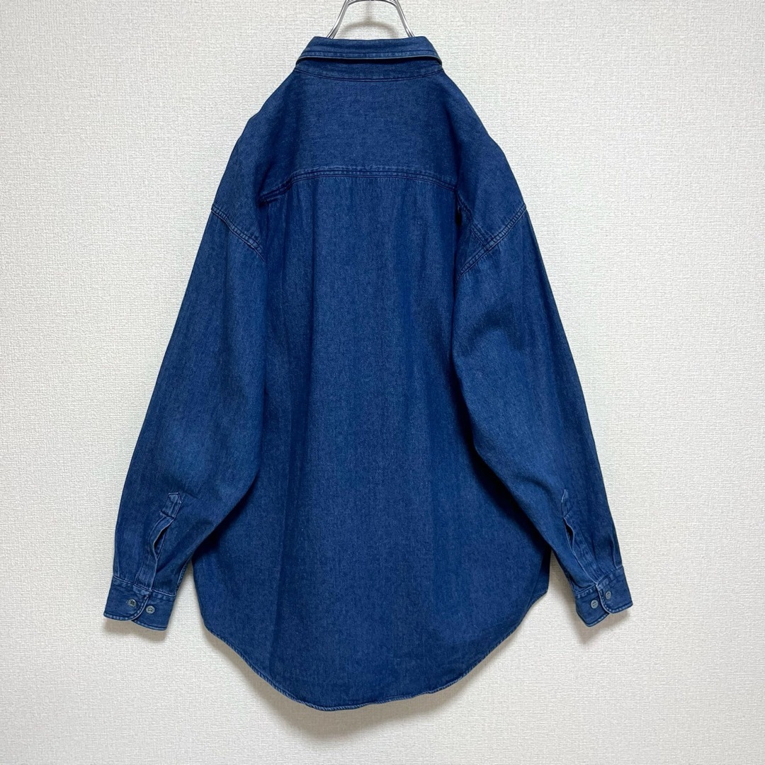 Calvin Klein(カルバンクライン)のCalvin Klein カルバンクライン デニムシャツ 長袖 胸元ロゴ刺繍 L メンズのトップス(シャツ)の商品写真