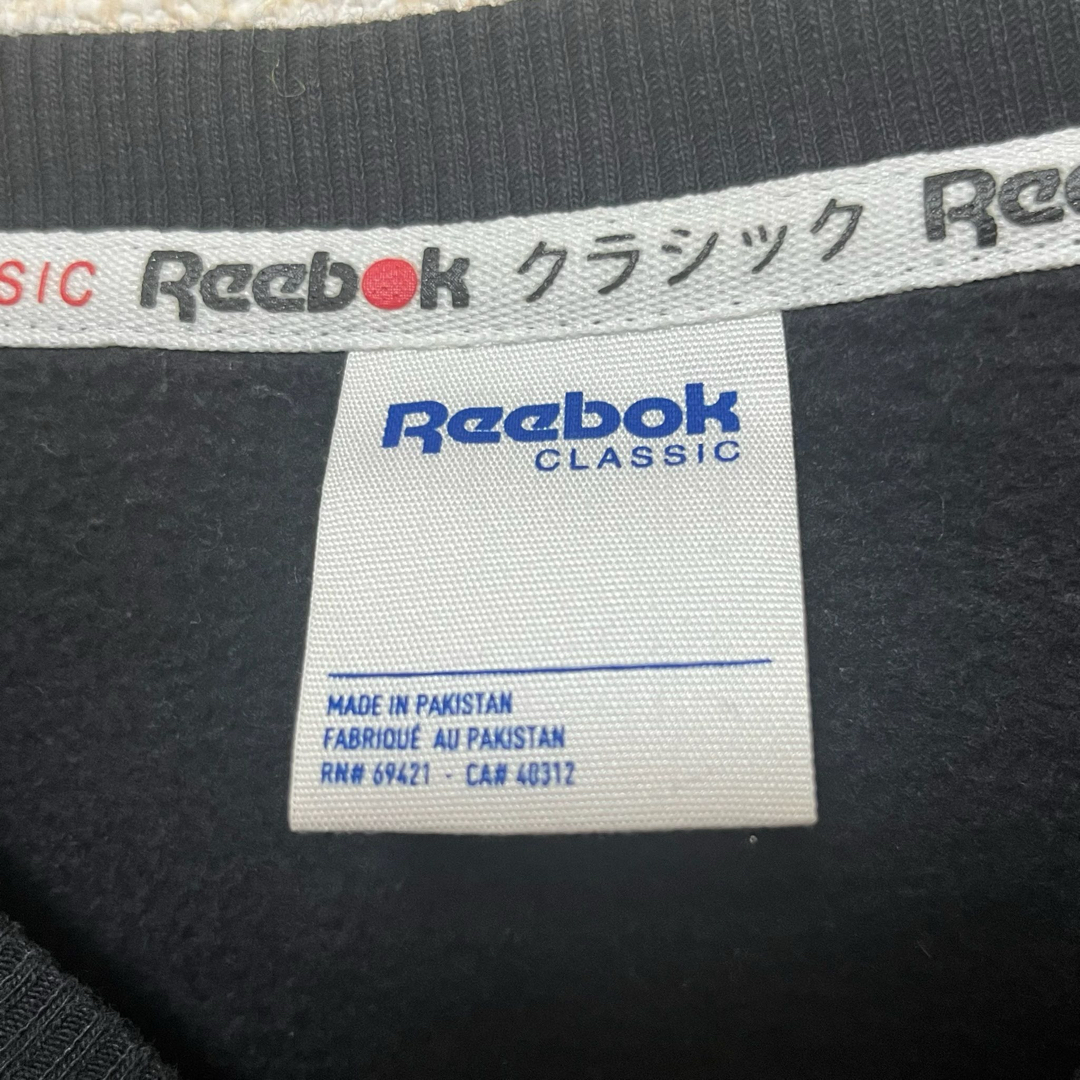 Reebok(リーボック)のReebok リーボック スウェット トレーナー ブラック 両面プリント M メンズのトップス(スウェット)の商品写真
