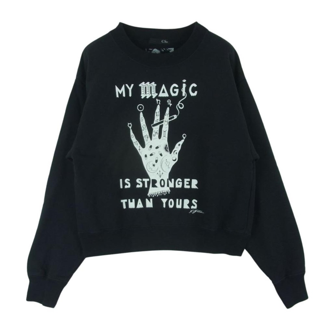 HYSTERIC GLAMOUR(ヒステリックグラマー)のHYSTERIC GLAMOUR ヒステリックグラマー 05223CS03 STRONGER THAN YOURS BACK ショート スウェット ブラック系 FREE【中古】 レディースのトップス(トレーナー/スウェット)の商品写真