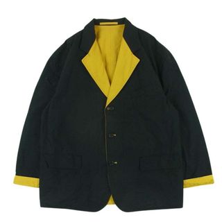 COMME des GARCONS HOMME PLUS コムデギャルソンオムプリュス ジャケット AD1989 AD1989 アーカイブ ヴィンテージプリュス PJ-111080 リバーシブル コットン テーラードジャケット イエロー系 M【中古】