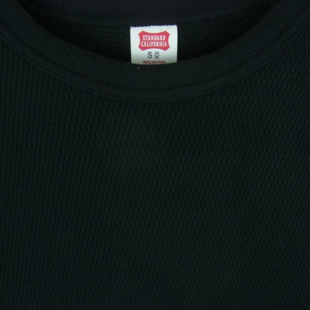 STANDARD CALIFORNIA(スタンダードカリフォルニア)のSTANDARD CALIFORNIA スタンダードカリフォルニア SD WAFFLE THERMAL LS ワッフル サーマル ロングスリーブ Tシャツ 長袖 ブラック系 S【極上美品】【中古】 メンズのトップス(Tシャツ/カットソー(七分/長袖))の商品写真