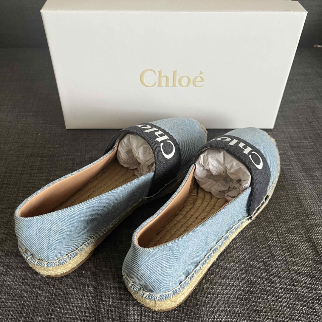 Chloe(クロエ)のChloe クロエ  キッズ   ロゴ デニムエスパドリーユ  レディースの靴/シューズ(スリッポン/モカシン)の商品写真