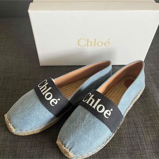 Chloe - Chloe クロエ  キッズ   ロゴ デニムエスパドリーユ 