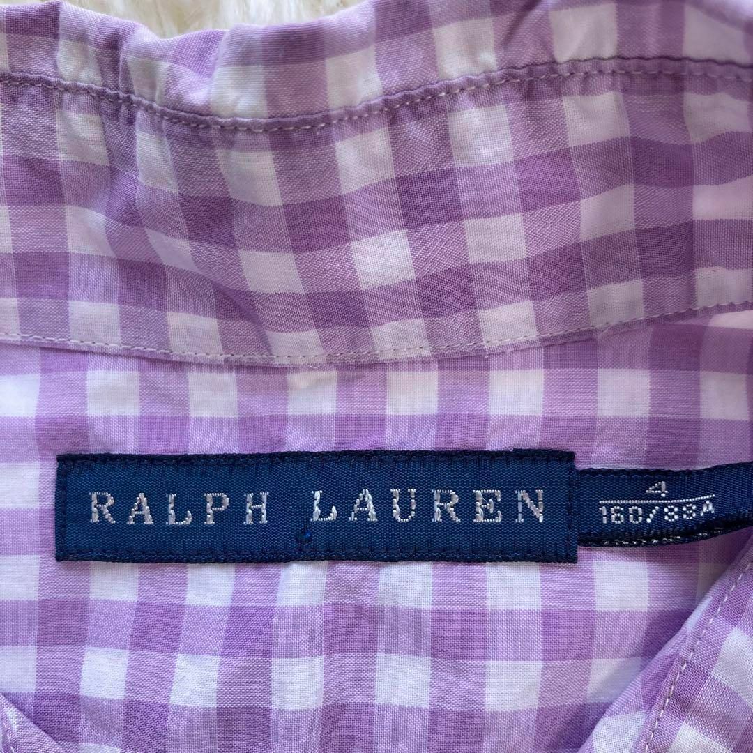 Ralph Lauren(ラルフローレン)のRALPH LAUREN ギンガムチェック ボタンダウンシャツ ポニー刺繍 レディースのトップス(シャツ/ブラウス(半袖/袖なし))の商品写真