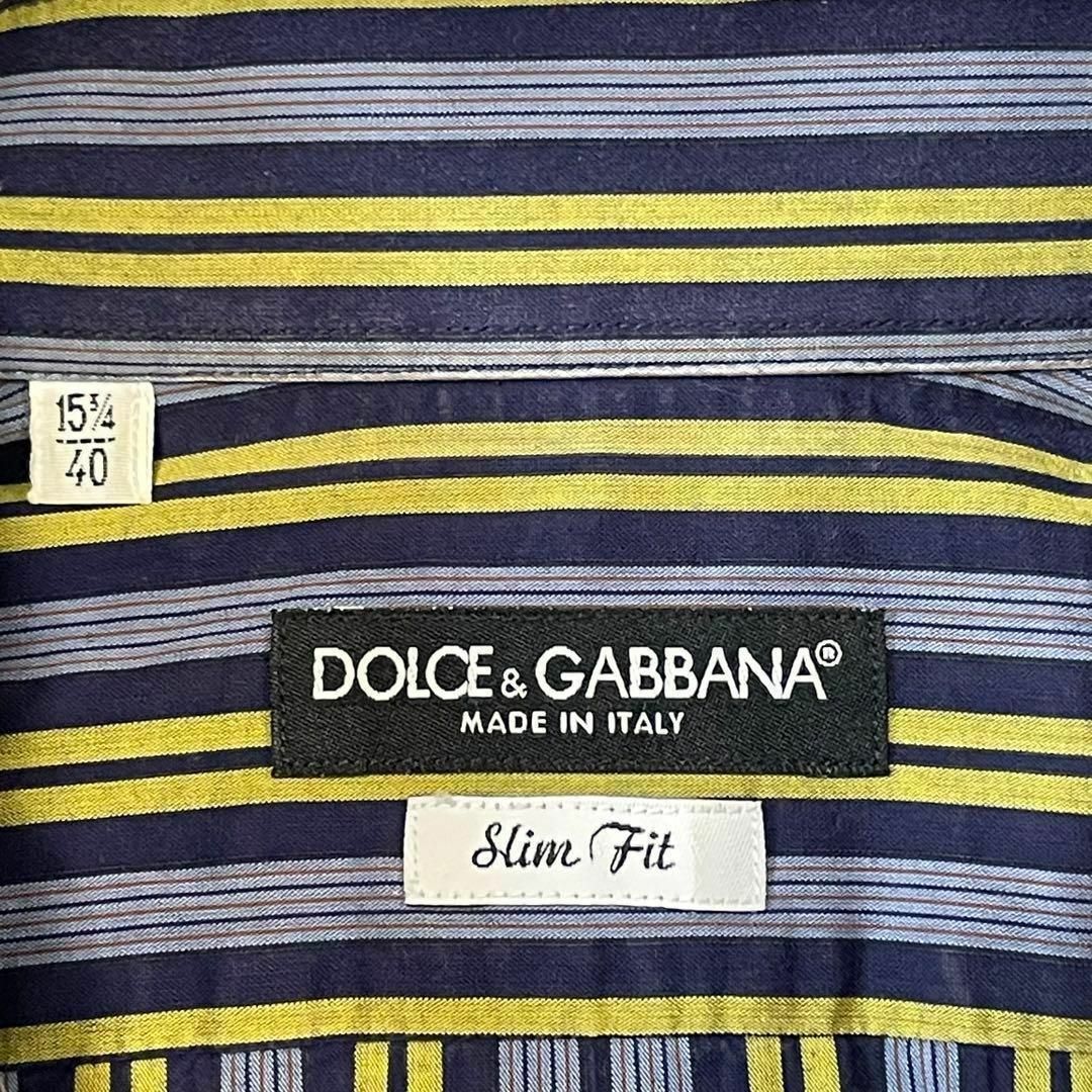 DOLCE&GABBANA(ドルチェアンドガッバーナ)のドルチェアンドガッバーナ　ストライプ　マルチカラー　長袖　ドレスシャツ　トップス メンズのトップス(Tシャツ/カットソー(七分/長袖))の商品写真