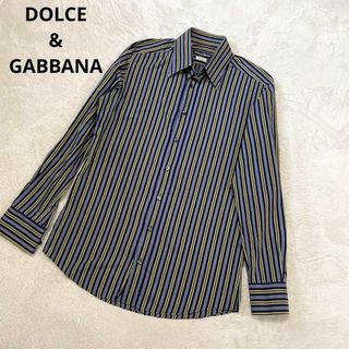 DOLCE&GABBANA - ドルチェアンドガッバーナ　ストライプ　マルチカラー　長袖　ドレスシャツ　トップス