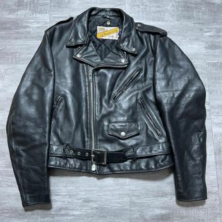 ショット(schott)のUSA製 Schott ショット ダブルライダースジャケット 618 レザー40(レザージャケット)