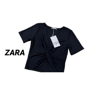 ザラ(ZARA)の☆ZARA ザラ クロップドTシャツ ショート丈T  新品・未使用・タグ付き！(Tシャツ(半袖/袖なし))