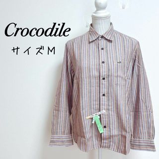 クロコダイル(Crocodile)のクロコダイル　長袖シャツ　ストライプ【M】マルチカラー　総柄　紳士　カジュアル(Tシャツ/カットソー(七分/長袖))