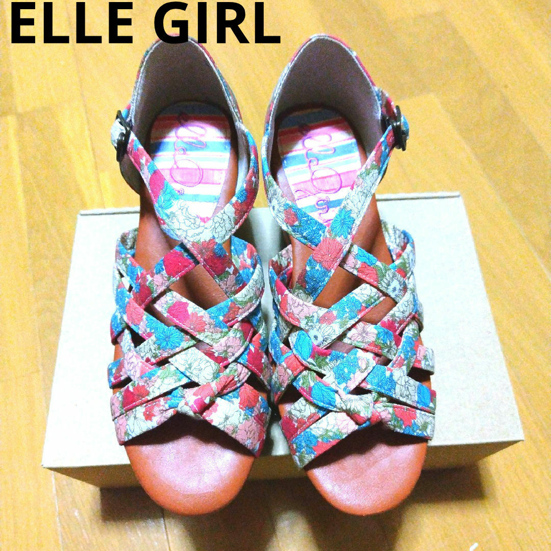 ELLE(エル)のELLE GIRL 花柄サンダル レディースの靴/シューズ(サンダル)の商品写真