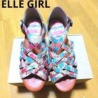 エル(ELLE)のELLE GIRL 花柄サンダル(サンダル)