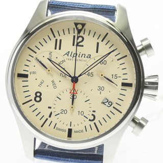 アルピナ Alpina AL-371BG4S6 スタータイマー デイデイト クロノグラフ クォーツ メンズ 未使用品 箱・保証書付き_684253(腕時計(アナログ))