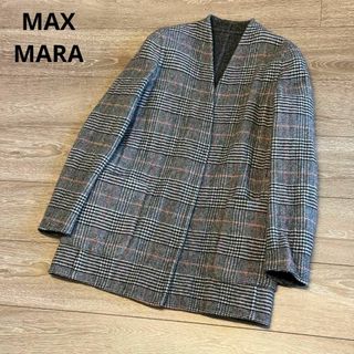 マックスマーラ(Max Mara)のマックスマーラ　クチートアマーノ　白タグ　リバーシブル　ノーカラーコート　42(チェスターコート)