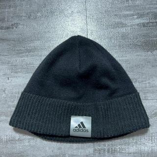 adidas - 美品 00s アディダス Y2K ビーニー ニット帽 黒 ロゴ ブラック