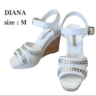 ダイアナ(DIANA)のDIANA【ダイアナ】ウェッジソール サンダル Mサイズ(サンダル)