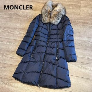 モンクレール(MONCLER)のモンクレール　イロンデール　フォックスファー　ダウンコート　ネイビー　00サイズ(ダウンジャケット)