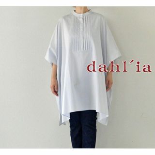 ダリア(Dahlia)のdahl'ia ダリア ピンタック チュニックシャツ 日本製 0411(シャツ/ブラウス(半袖/袖なし))