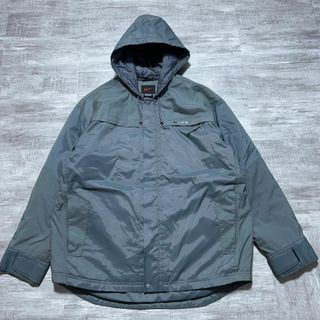 00s Y2K NIKE ナイキ 中綿ジャケット グレー テック ブルゾン L